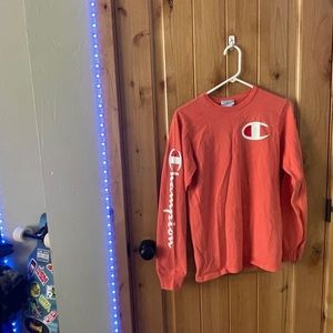 Champion long sleeve peach shirt